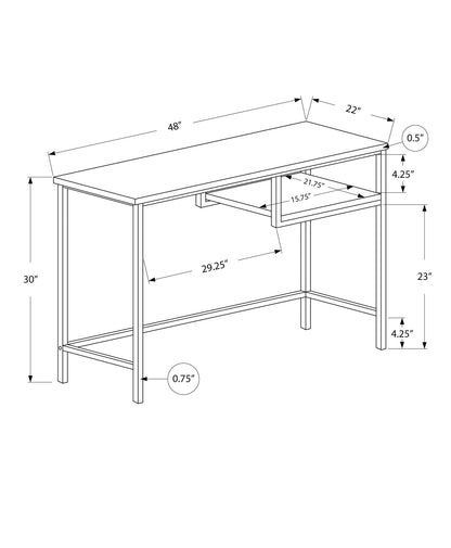 Computer Desk For Home Office, Compact Modern Design, Contemporary & Modern 8th Street