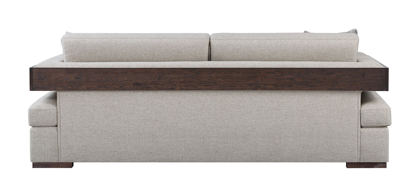 Niamey - Sofa With 4 Toss Pillows - Walnut Acme