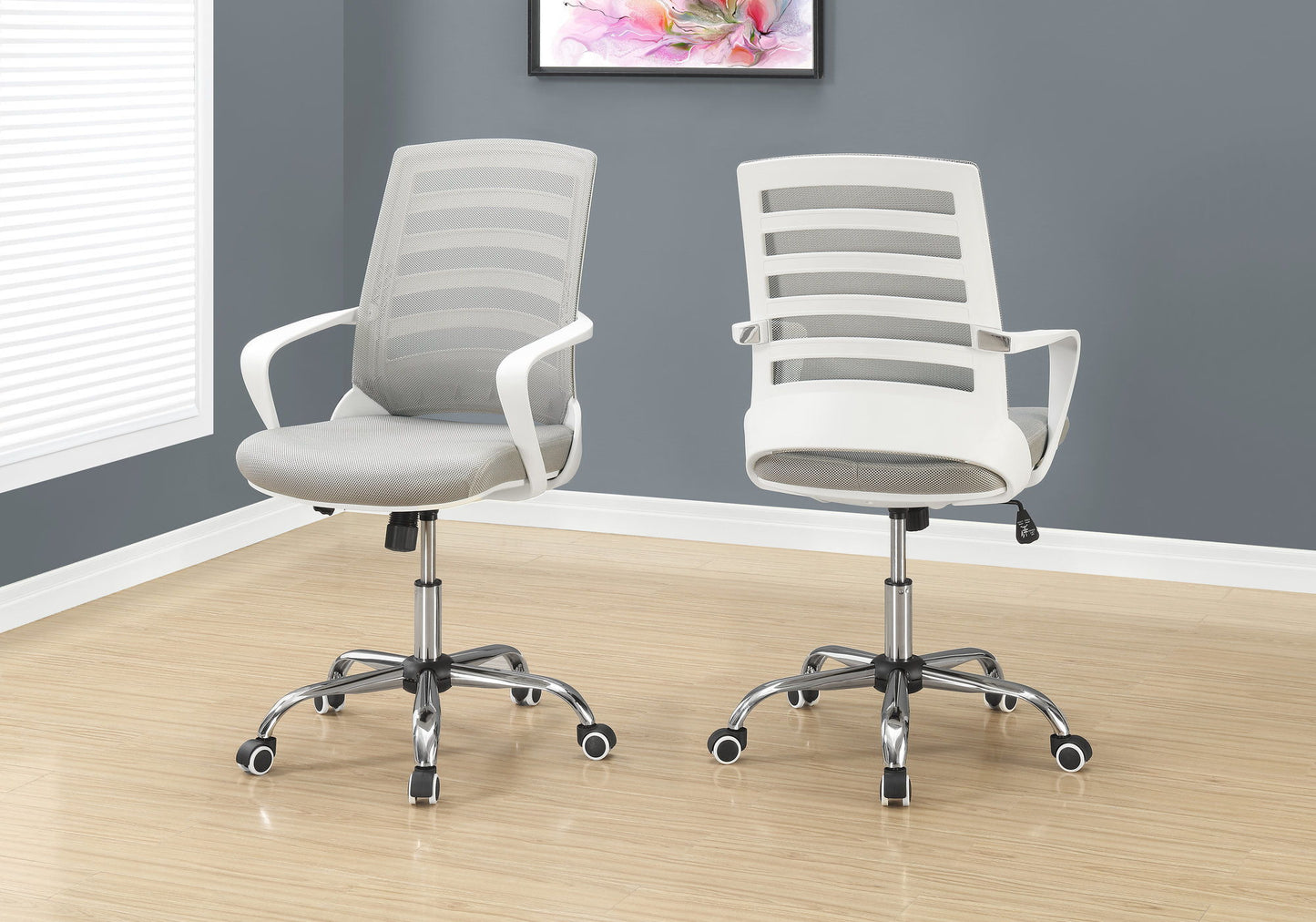 Office Chair, Adjustable Height, Swivel, Ergonomic, Armrests 8th Street