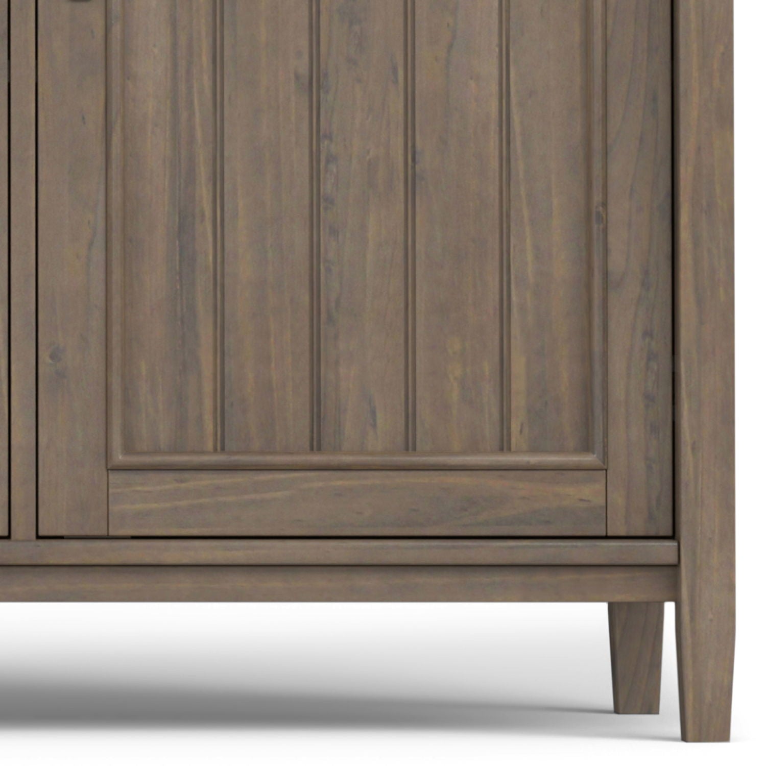 Lev - Wide Storage Cabinet - Smoky Brown Simpli-Home