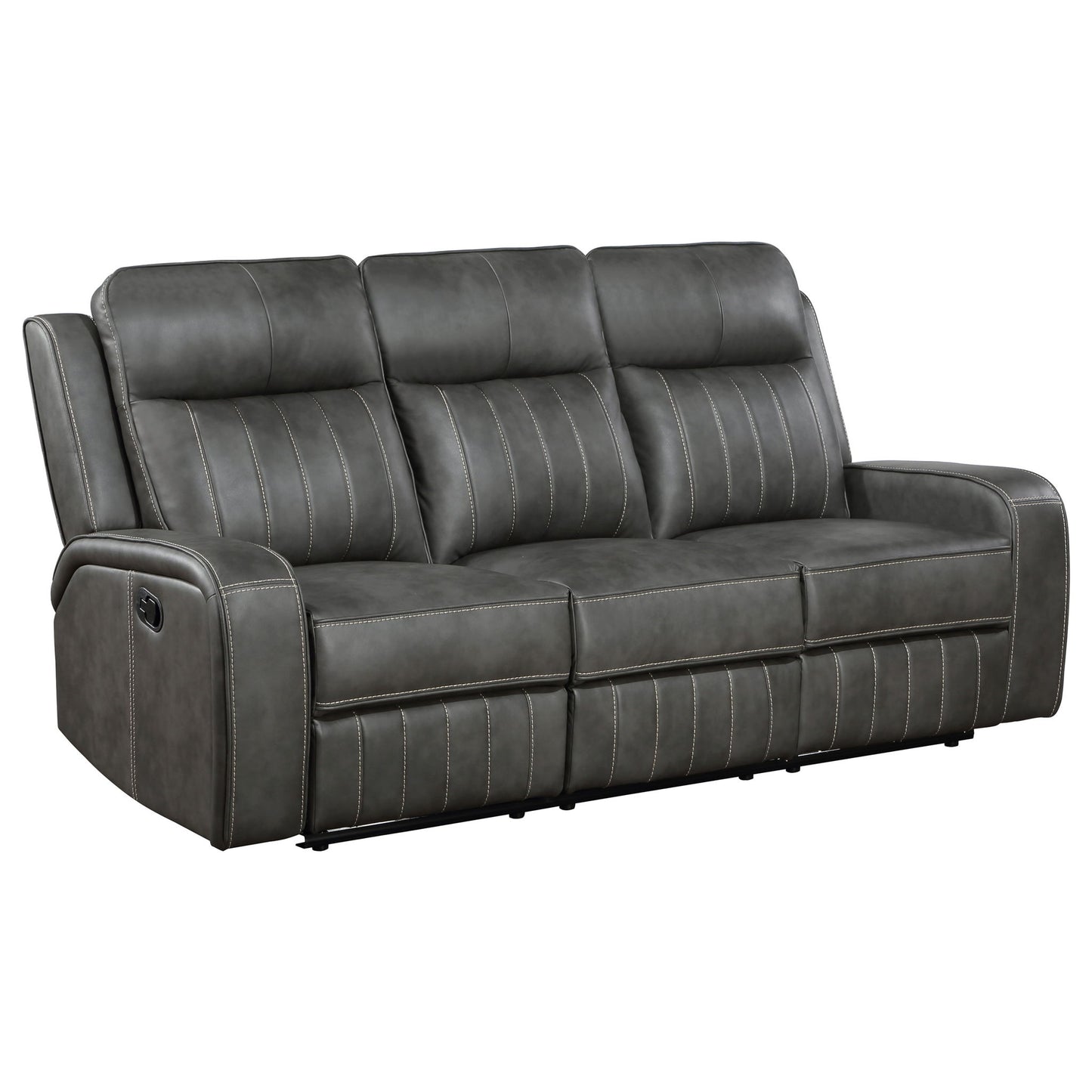 Forrest - Motion Reclining Sofa Comfort With Elegant Tufting And Wide Track Arms - Gray Furniture Max