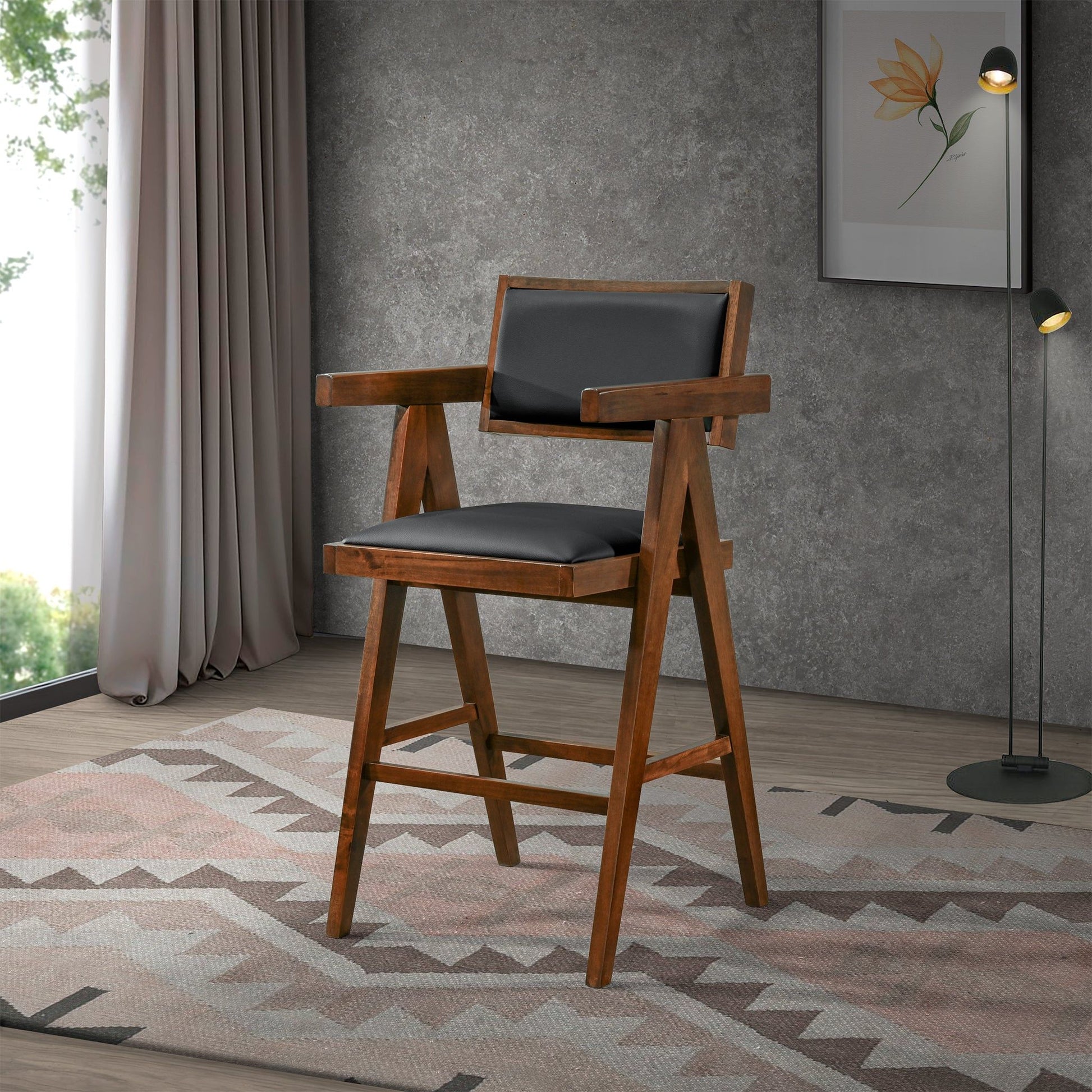 Athena - Counter Chair - Black / Brown Ashcroft Furniture