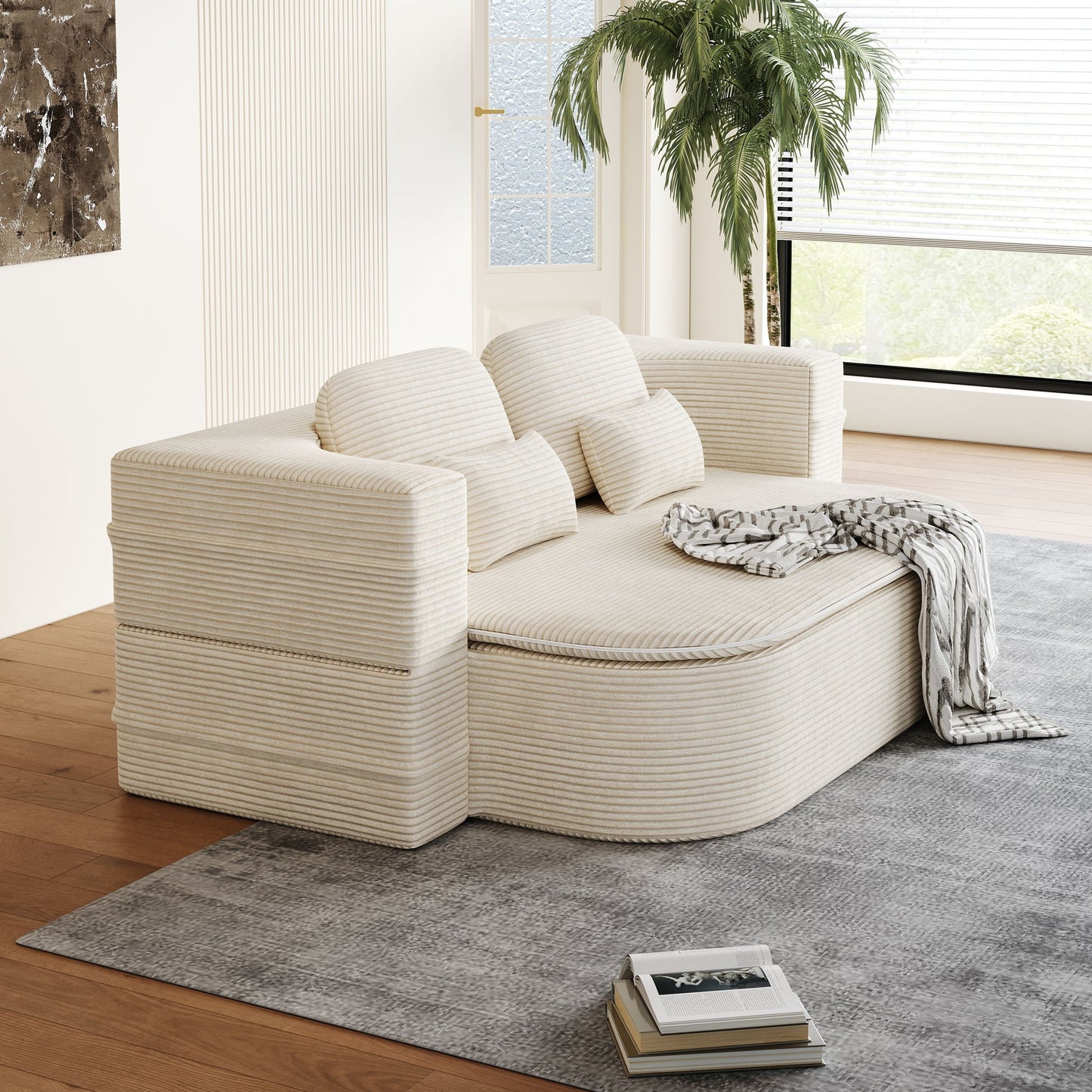 2 In 1 Foldable Sofa Bed With Multi Functional Blanket Home Essentials