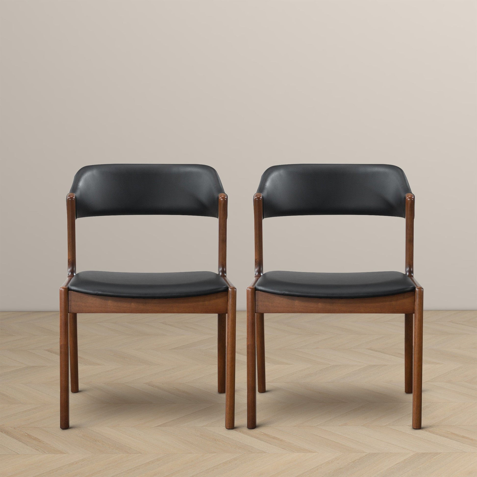 Enzo - Dining Chair (Set of 2) - Black / Brown Ashcroft Furniture