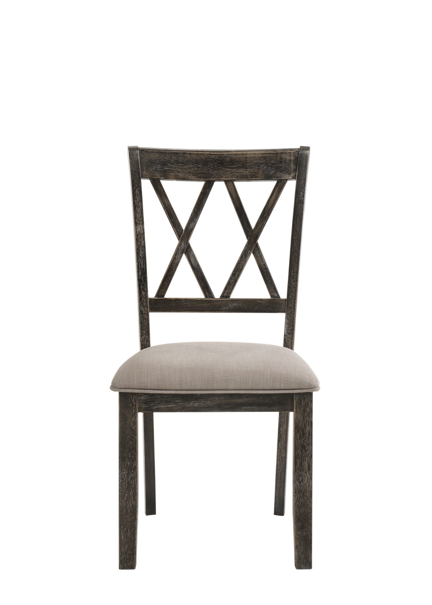 Claudia II - Weathered Side Chair (Set of 2) - Beige / Gray Acme