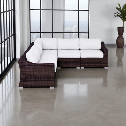 Outdoor Wicker Sofa Seating Group With Cushions LSI Patio Furniture