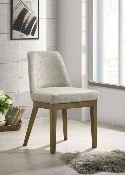 Castlewood - Upholstered Dining Chair (Set of 2) - Brown Oak Coaster Fine Furniture