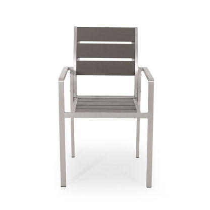 Dreamlan - Outdoor Aluminum Dining Chair (Set of 2) Noble House