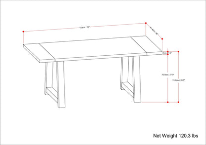 Whitley - Dining Table - Gray Simpli-Home