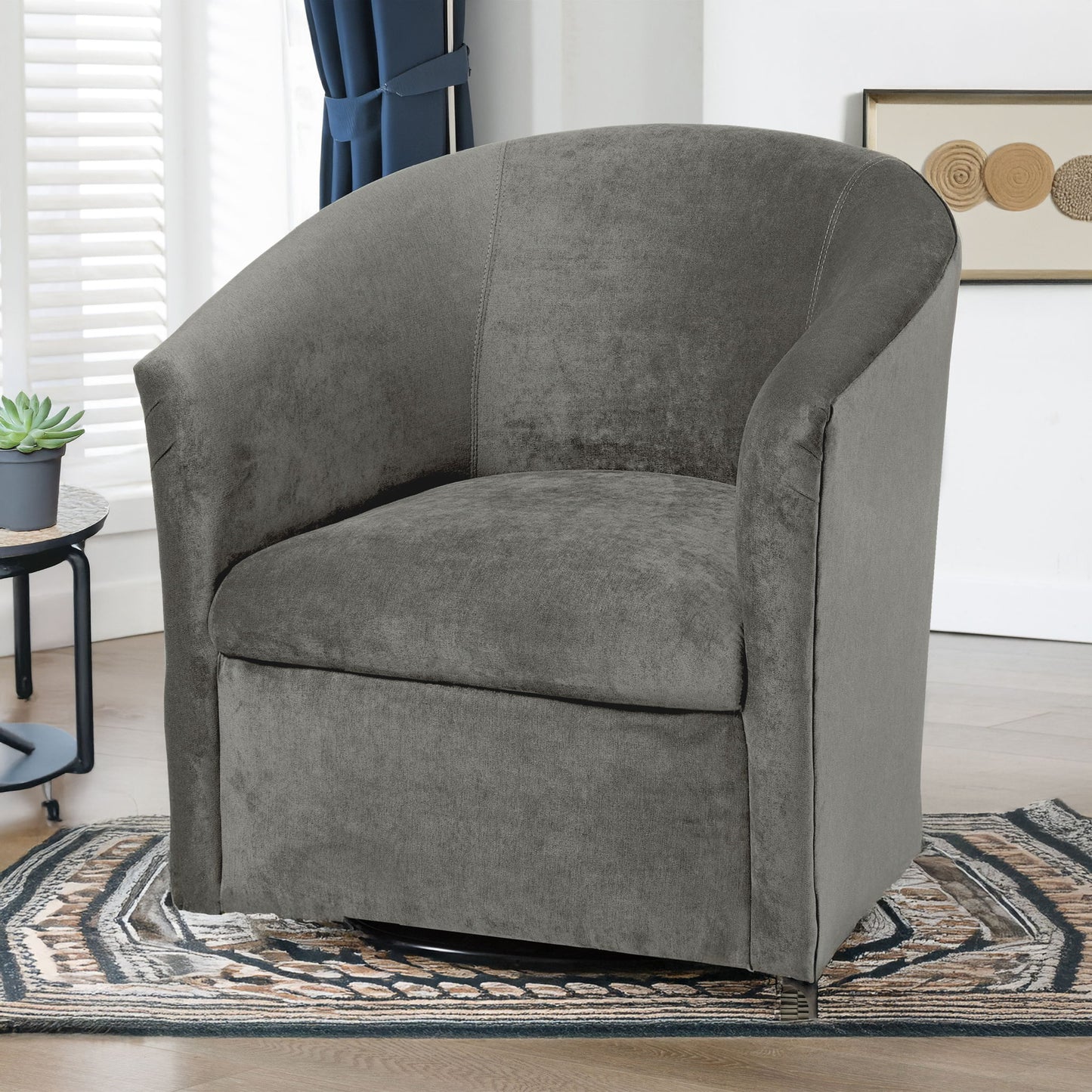 Eden - Swivel Chair With Upholstery And Hardwood Frame Ridgecrest Home