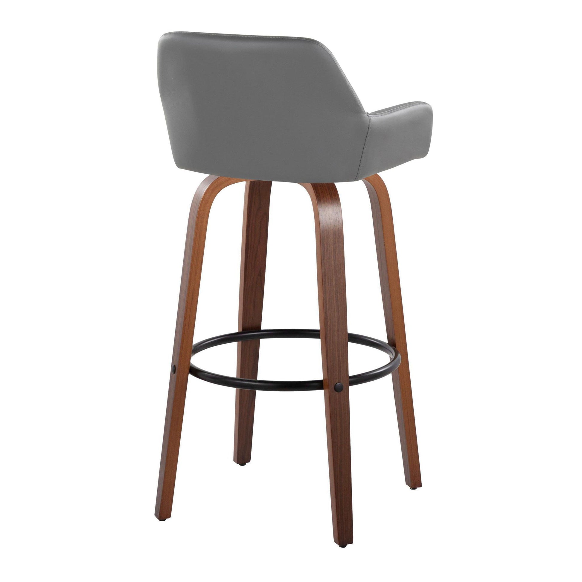 Daniella - Contemporary Fixed Height, Barstool & Swivel And Round Footrest (Set of 2) Lumi Source