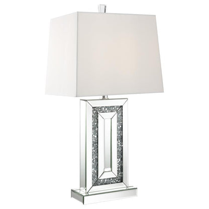 Ayelet - Tapered Shade Mirrored Table Lamp - Silver CoasterElevations
