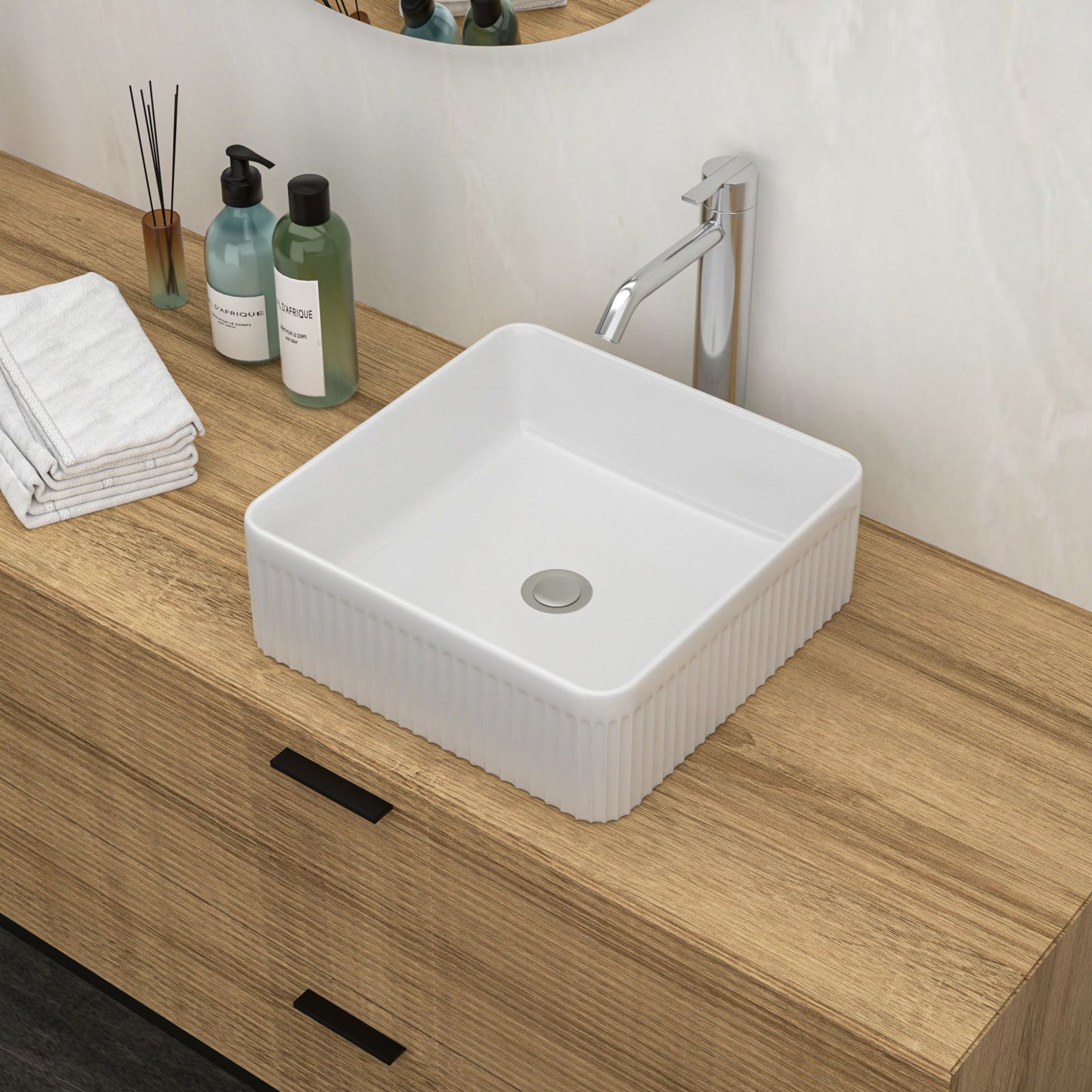 Modern Ceramic Rectangular Vessel Bathroom Sink Daily Nest