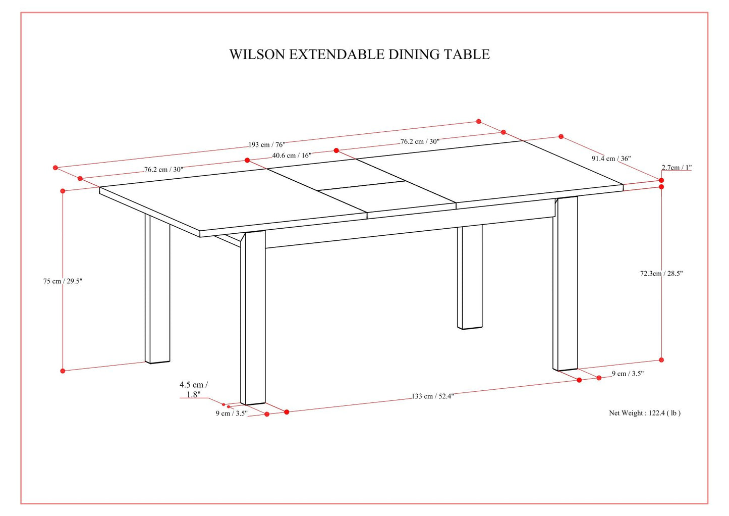 Wilson - Handcrafted Dining Table Simpli-Home