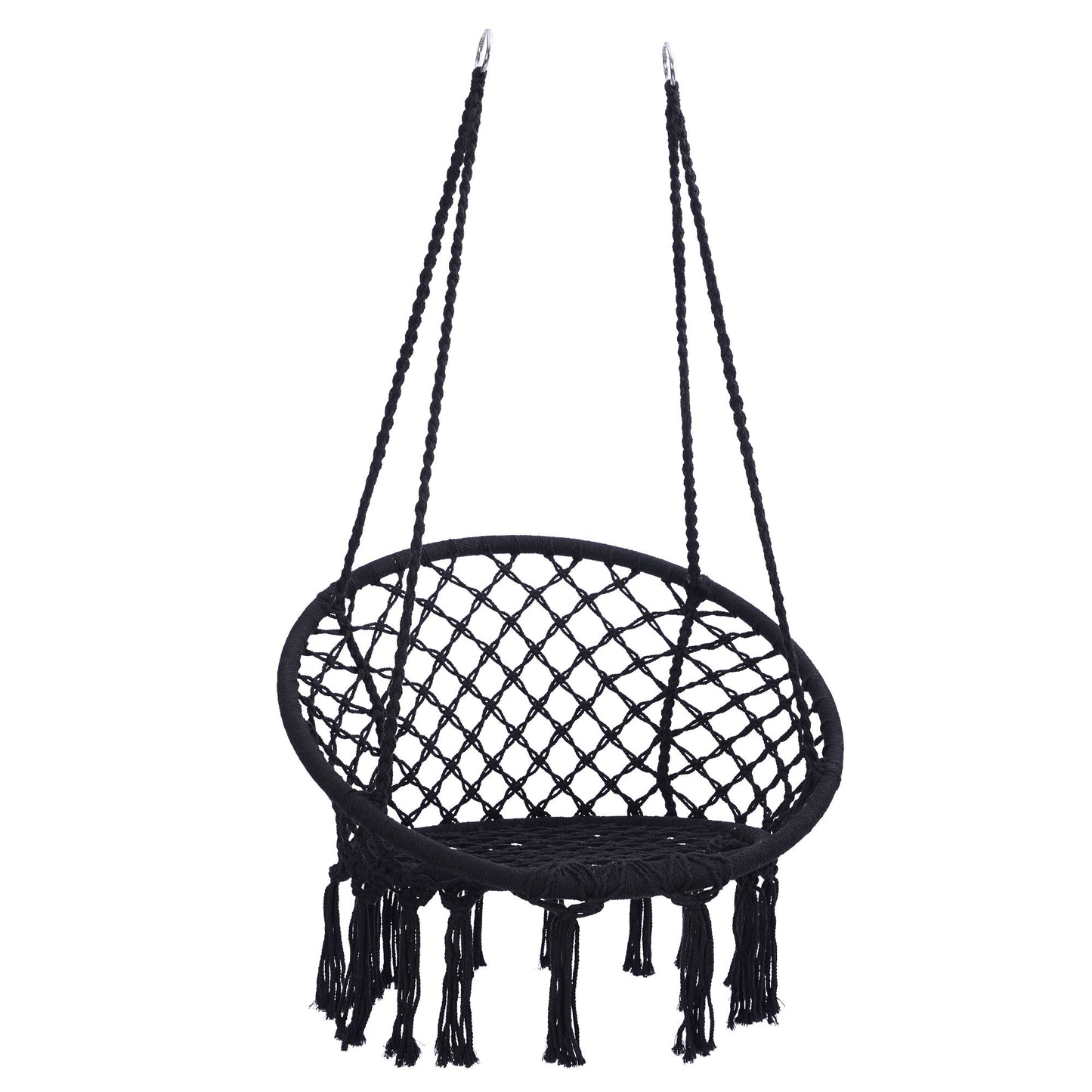 Macrame Hanging Hammock Chair, Cotton Rope Swing For Indoor And Outdoor Use Home Essentials
