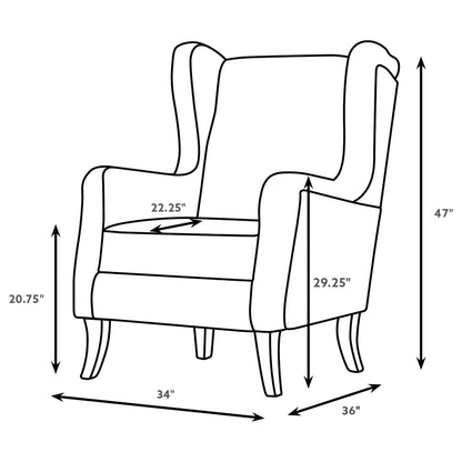 Brookridge - Wingback Accent Club Chair - Brown Furniture Max