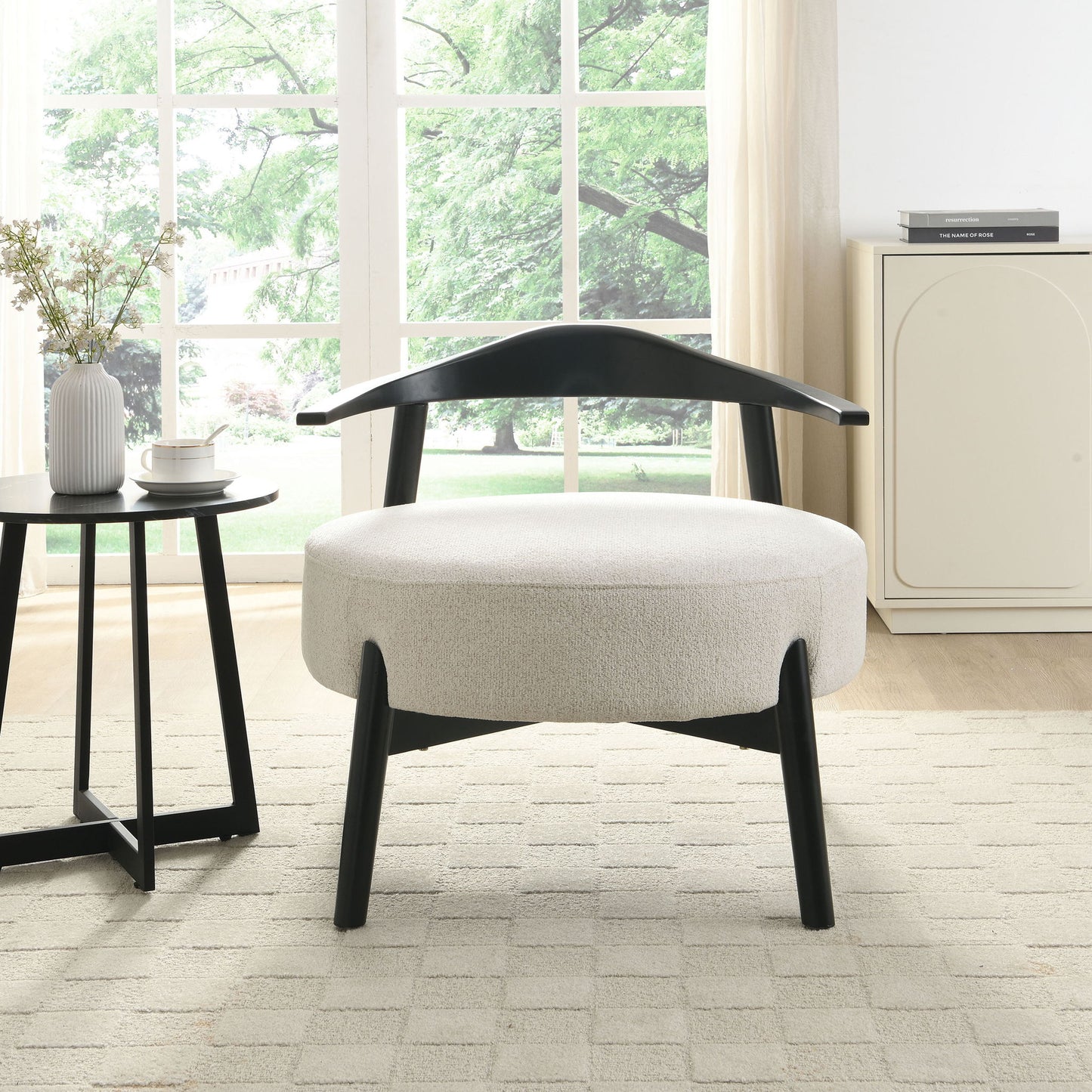 Modern Living Room Upholstered Accent Chair Noble House