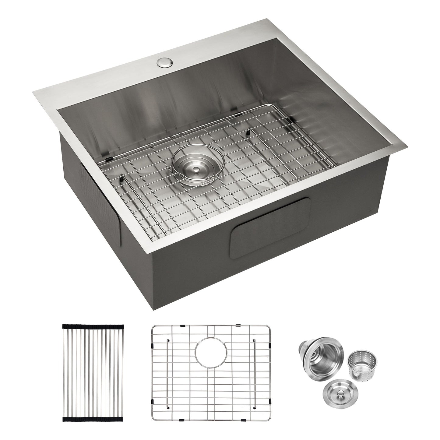 Stainless Steel Drop In Kitchen Sink, Topmount Daily Nest