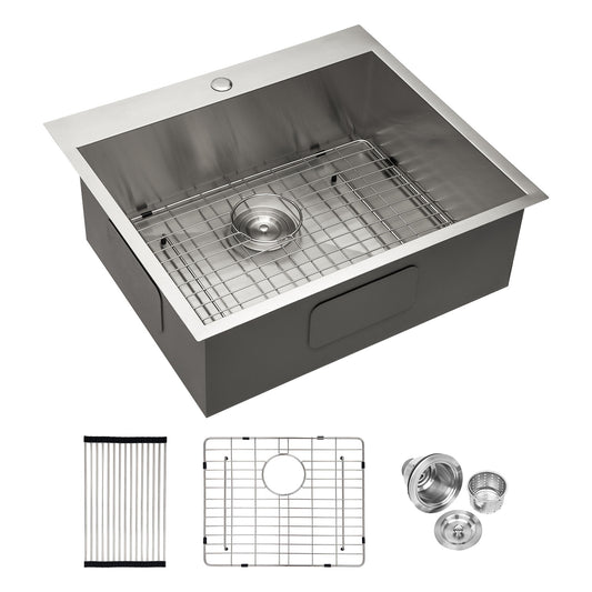 Stainless Steel Drop In Kitchen Sink, Topmount Daily Nest