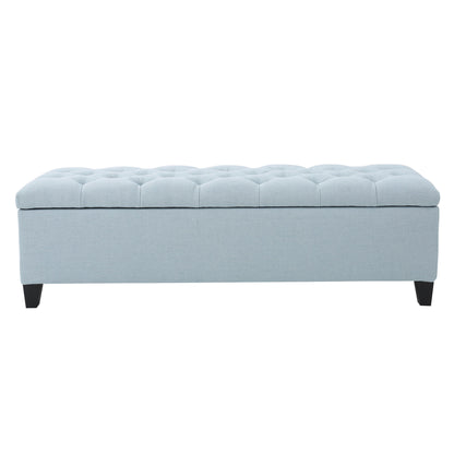 Glouster - Contemporary Storage Ottoman With Button Tufted Design Noble House