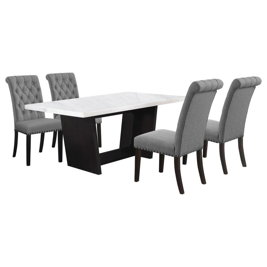Sherry - Rectangular Marble Top Dining Table Set CoasterElevations