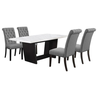 Sherry - Rectangular Marble Top Dining Table Set CoasterElevations