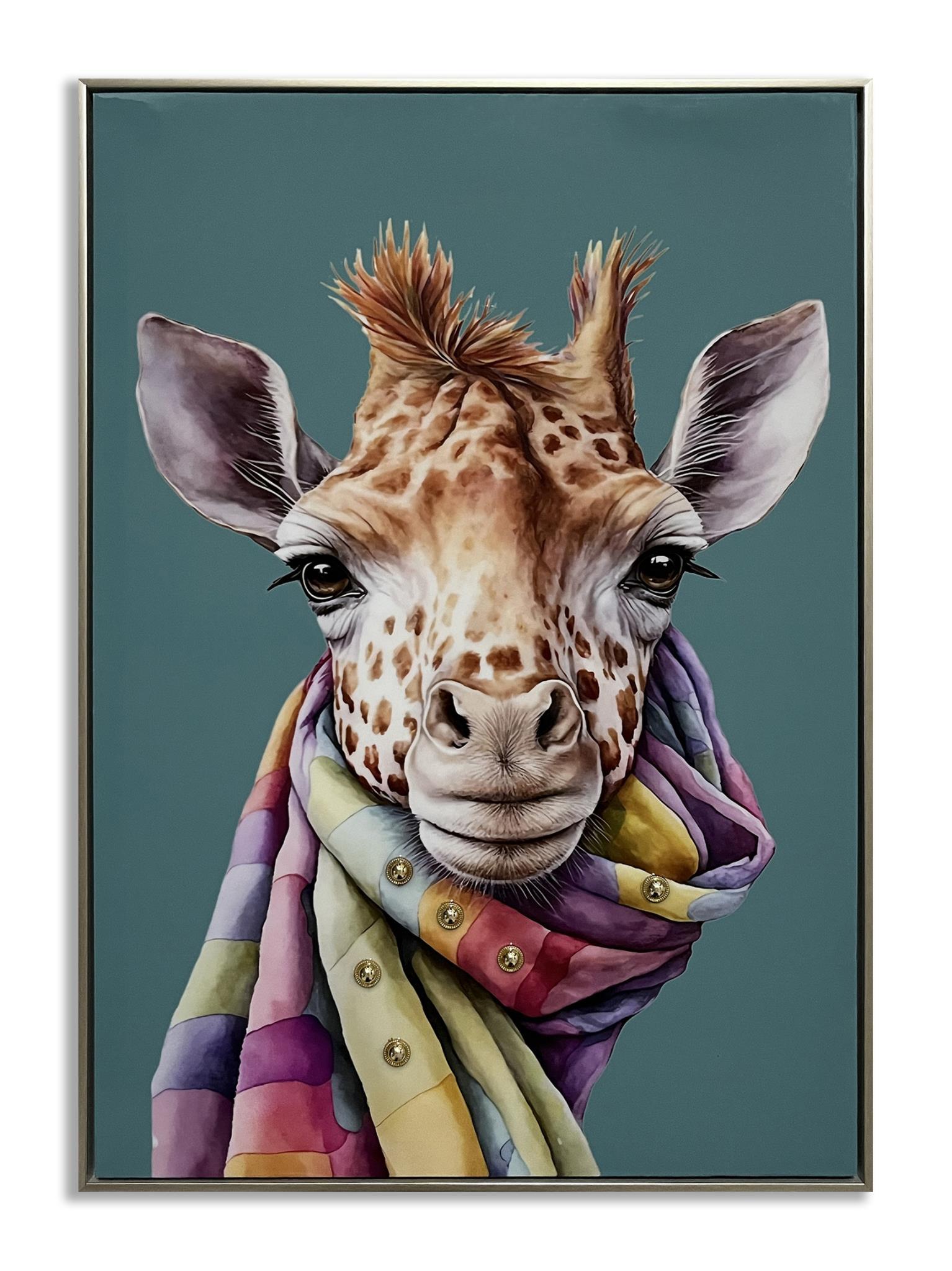 Whimsical Giraffe Chic - 21" x 29" Framed Wall Art Classy Living