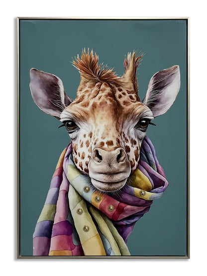 Whimsical Giraffe Chic - 21" x 29" Framed Wall Art Classy Living