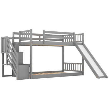Bunk Bed With Convertible Slide And Stairway Hearth and Haven