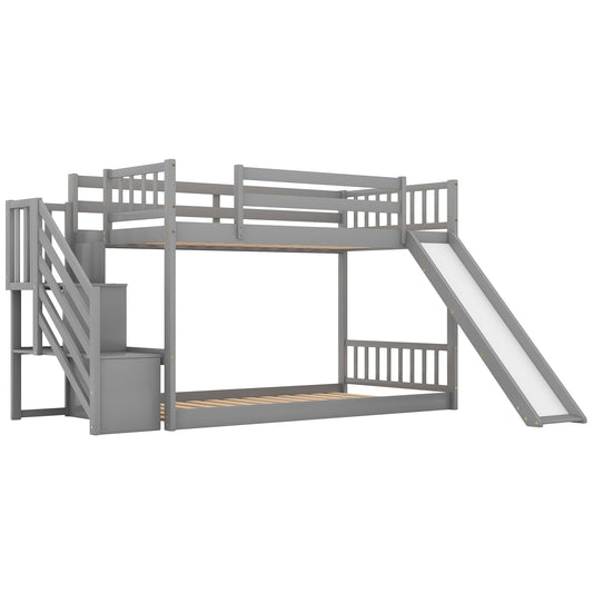 Bunk Bed With Convertible Slide And Stairway Hearth and Haven