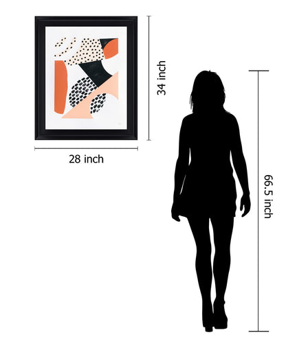 Terracotta Motion - 28" x 34" Framed Wall Art Classy Art