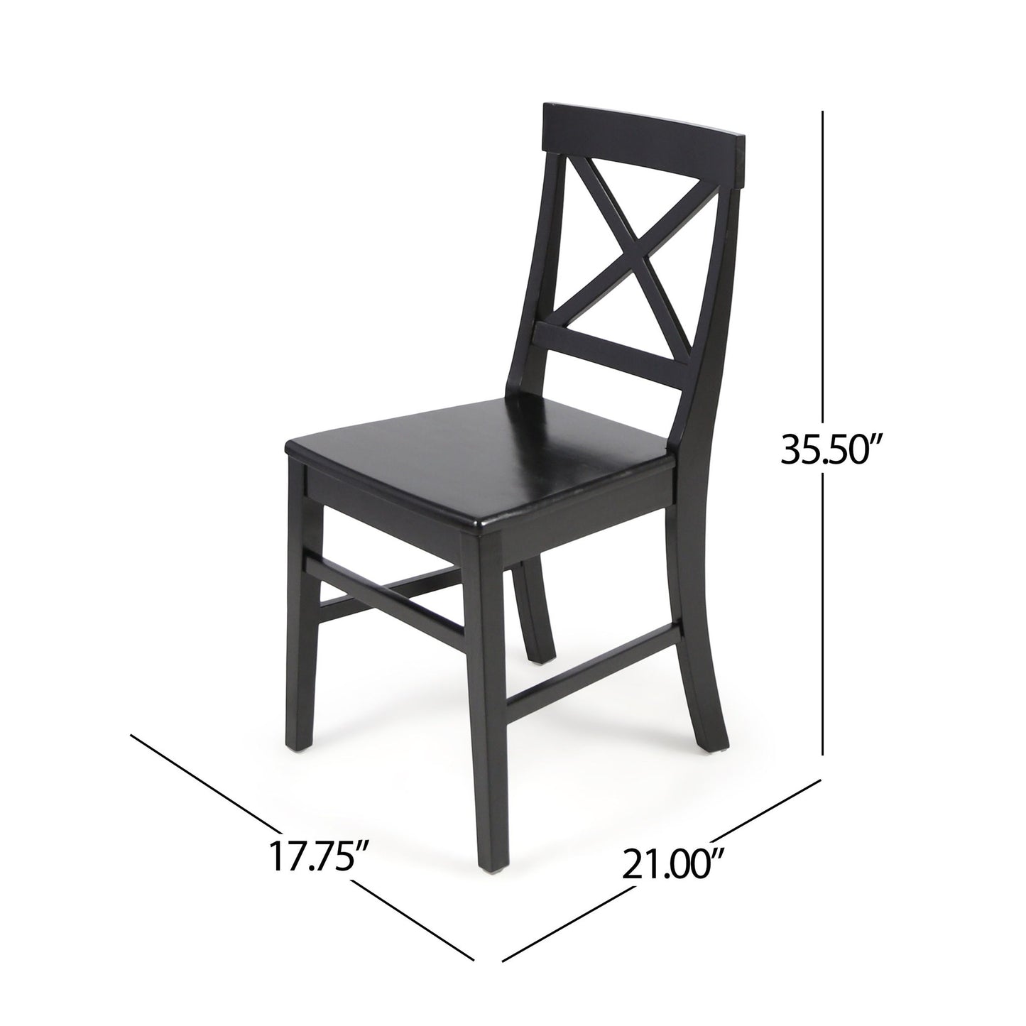 Plethora - Dining Chair With X Shaped Back (Set of 2) Noble House
