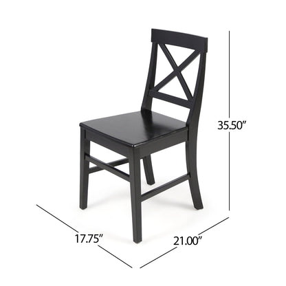 Plethora - Dining Chair With X Shaped Back (Set of 2) Noble House