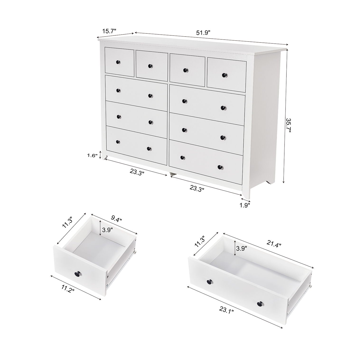 10 Drawer Dresser For Bedroom Ample Storage Home Essentials
