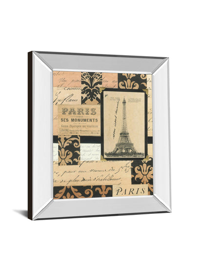 Travel Collage I By Gillian Fullard Mirror Framed Print Wall Art - Beige