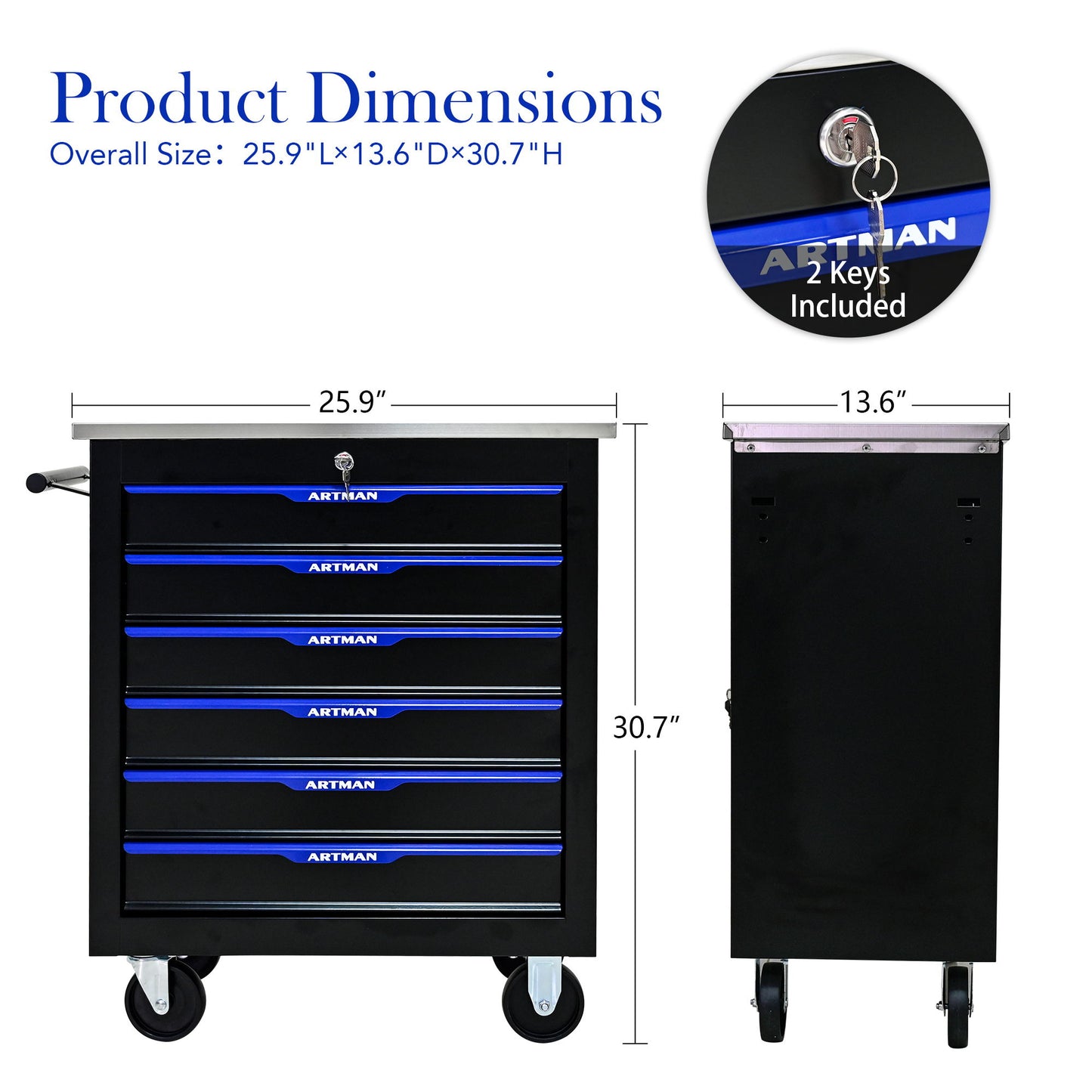 Drawer Multifunctional Tool Cart With Wheels Daily Nest