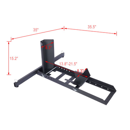 Heavy Duty Adjustable Motorcycle Stand / Wheel Chock 1800 Lb Capacity - Black Daily Nest