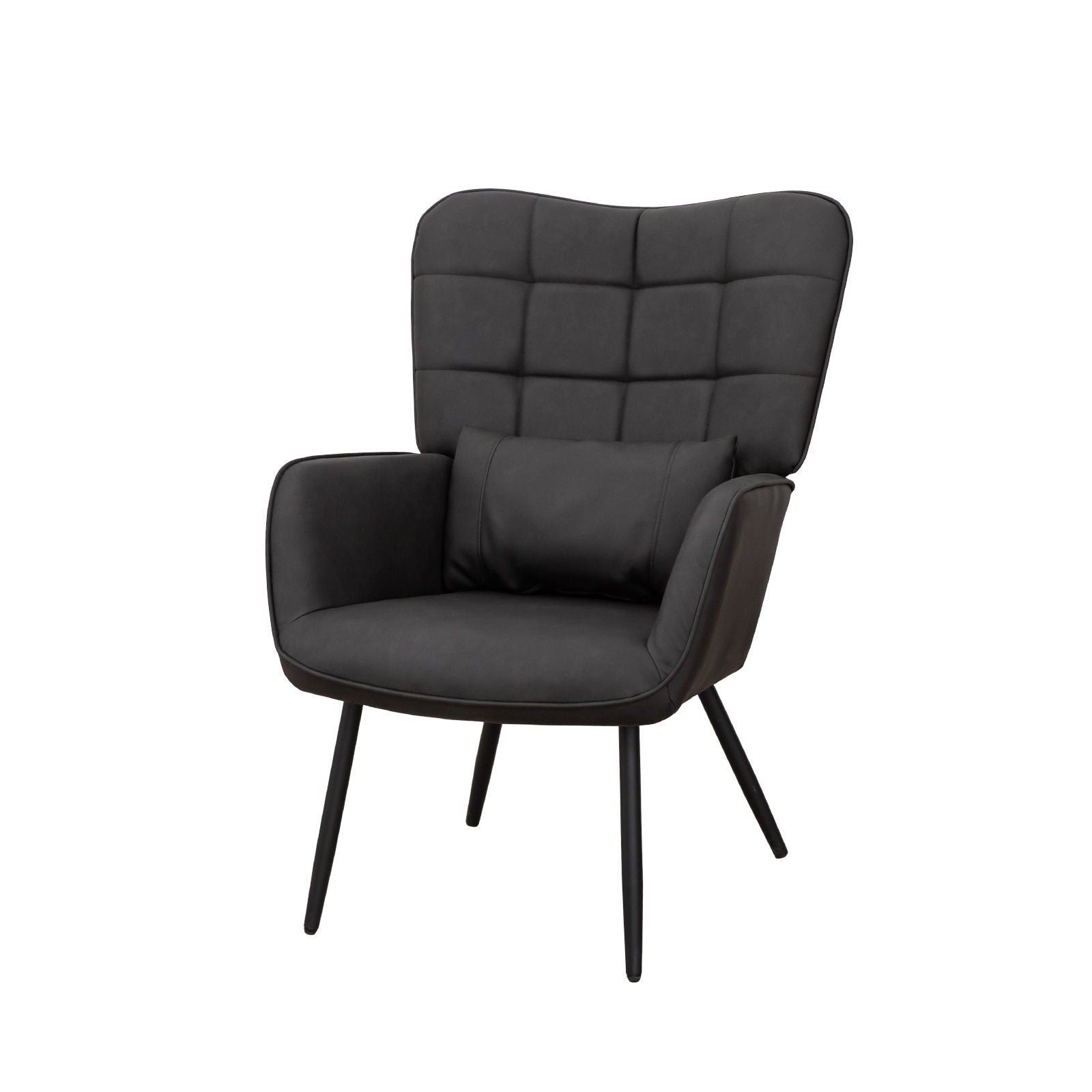 Modern Accent Arm Chair High Back With Metal Legs And Soft Padded Home Essentials