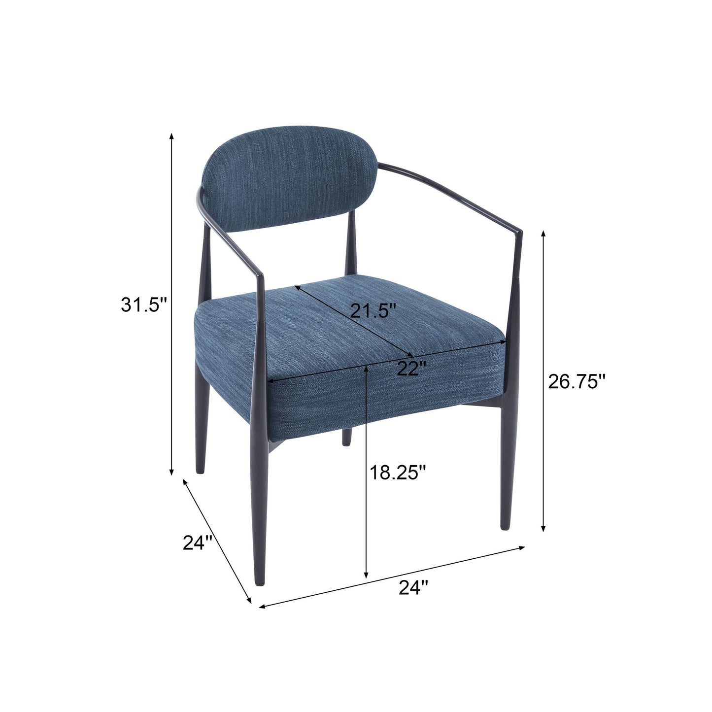 Modern Upholstered Accent Armchair With Pocket Spring Seat Noble House