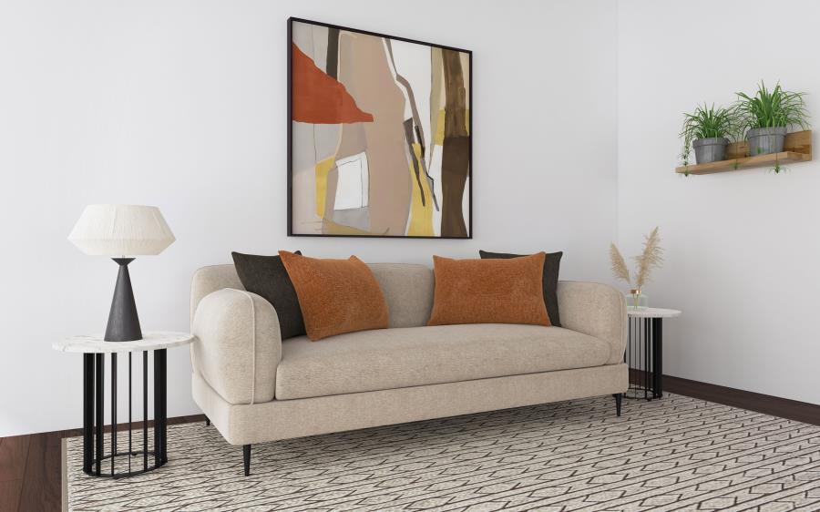Jade - Chenille Upholstered Modern Track Arm Sofa Coaster Fine Furniture