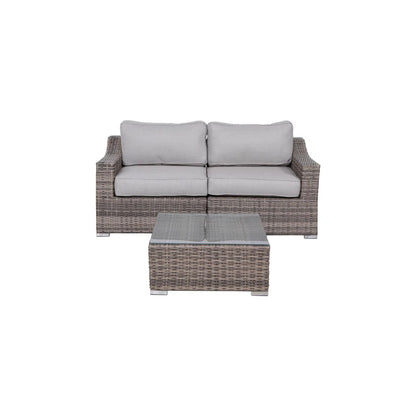 Outdoor Wicker Conversation Set With Cushions, All Weather LSI Patio Furniture