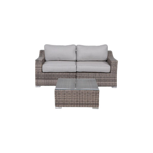 Outdoor Wicker Conversation Set With Cushions, All Weather LSI Patio Furniture