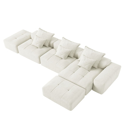 Modern Oversized Diy Combination Modular Sectional Sofa With Pillows Home Essentials