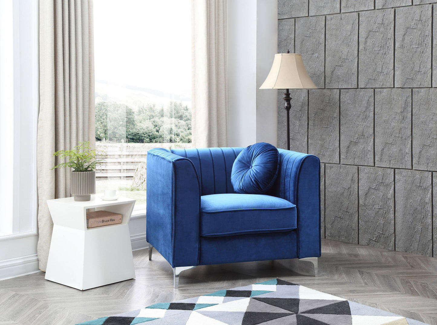 Contemporary Sloped Armchair Glory Furniture