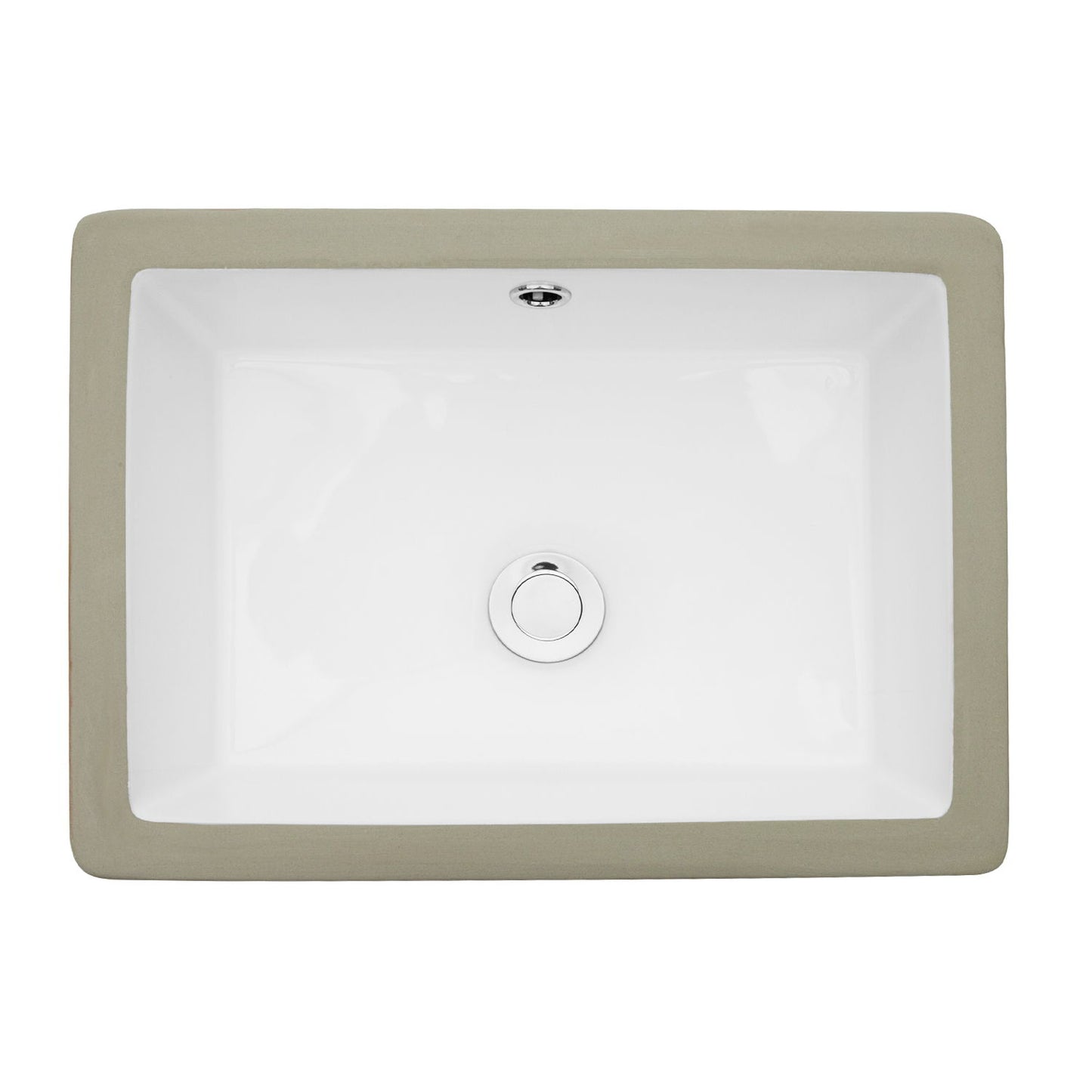 Modern Ceramic Rectangular Undermount Bathroom Sink With Overflow Daily Nest