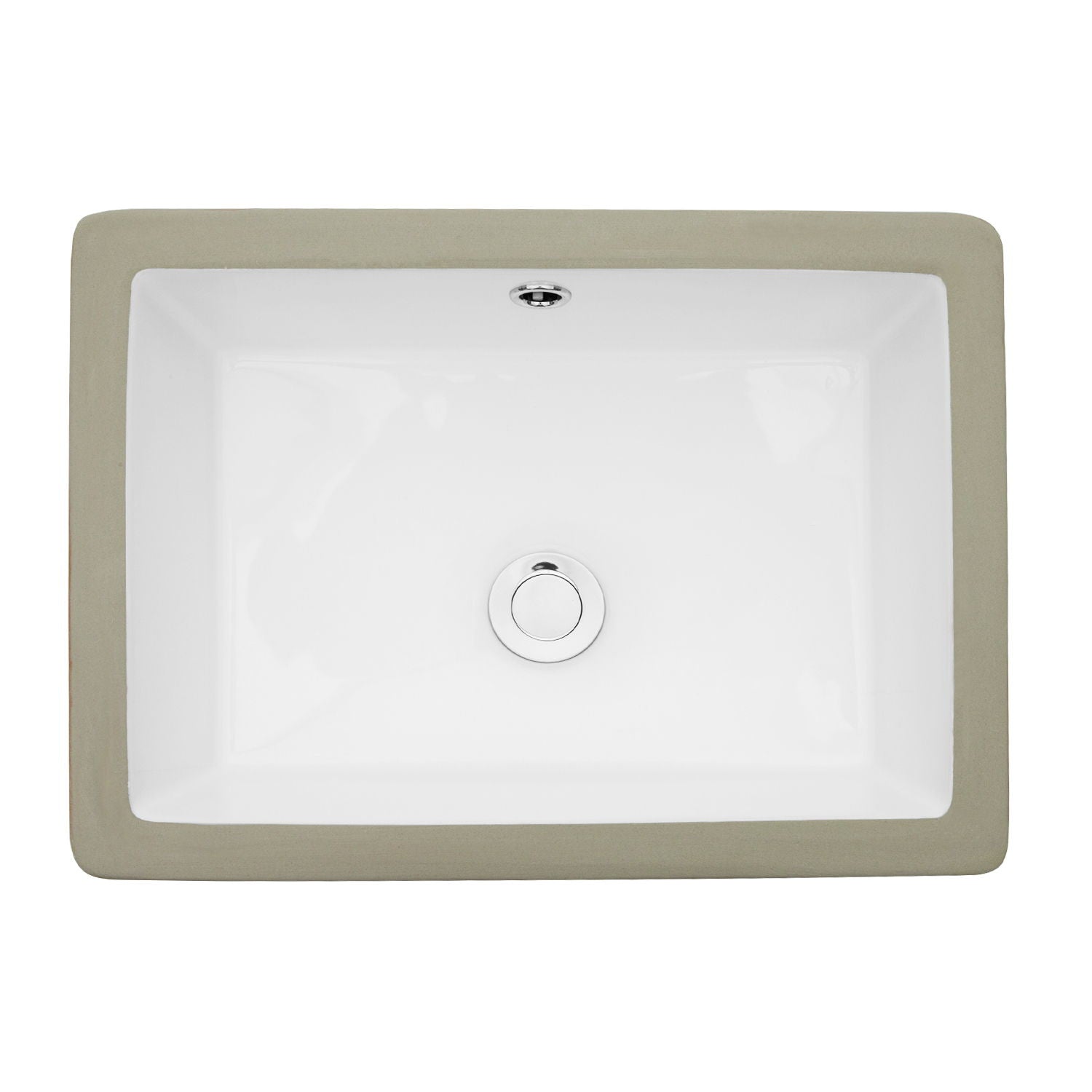 Modern Ceramic Rectangular Undermount Bathroom Sink With Overflow Daily Nest