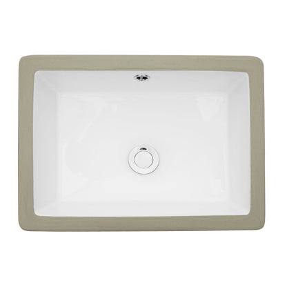 Modern Ceramic Rectangular Undermount Bathroom Sink With Overflow Daily Nest