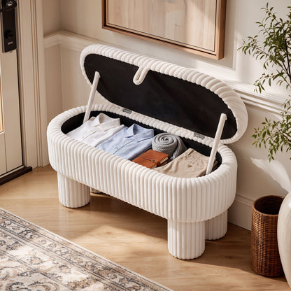Modern Storage Ottoman Bench For Living Room Noble House