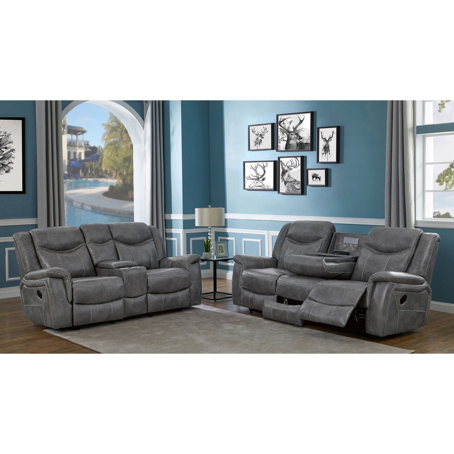 Masley - Reclining Living Room Set Furniture Max