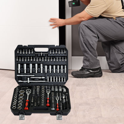 Tool Set Socket And Ratchet Wrench Toolbo 71 Pieces Toolbox Universal Home Car Repair Tool Set For Men Homeowners Diy Enthusiasts And Mechanics - Black Daily Nest